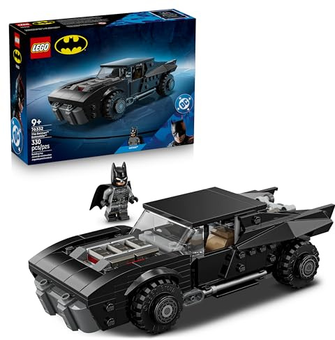 LEGO DC The Batman Batmobile Car Toy - Collectible Superhero Model Kit w/a Minifigure & Golden Coin - Birthday Gift for 9+ Year Old Boys & Teenage Movie Fans - 76332