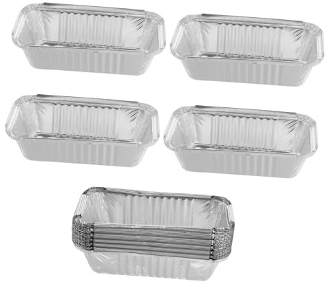 Hemobllo 25 piezas Cajas de Aluminio Desechables para Barbacoa Bandejas de Goteo Prácticas para Comida Envases Uso para Picnic y Fiestas Resistentes y Fáciles de Transportar