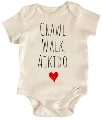 NOFO VIBES Crawl Walk Aikido - Baby Boy Girl Clothes Bodysuit Funny Cute