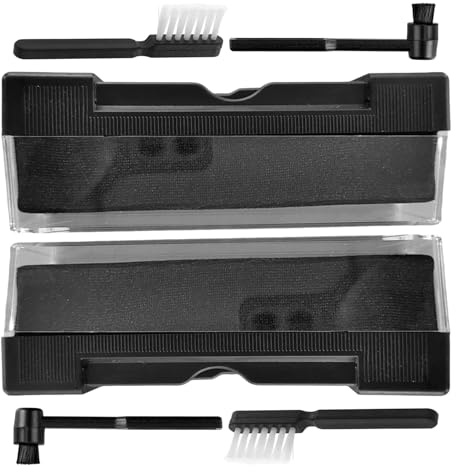 Toddmomy Kit Limpiador de Discos de Vinilo Antiestático 2 Unidades Cepillo para Aguja y Cepillo para Polvo, Accesorios para Tocadiscos, Limpieza Suave y Mantenimiento Diario para Vinilos