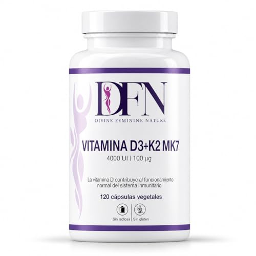 Vitamina D3 K2 Cápsulas MK7 – 4000 UI Colecalciferol con Complejo B y Vitamina B12 Metilcobalamina, Cápsulas para Mujer y Hombre, Calcio, sin Gluten, sin Lactosa, GMP, 120 Cápsulas, España