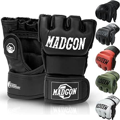 MADGON Premium MMA Handschuhe für Kampfsport, Grappling, Sparring, Krav MAGA, Muay Thai, Boxsack, Pratzen für Männer und Frauen