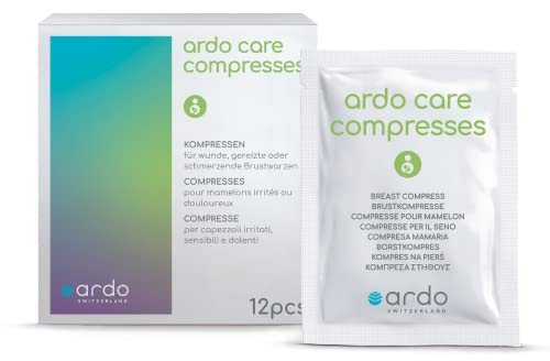 Ardo Care Brustwarzen-Kompressen mit Hydrogel 12 Stück, Kompressen für wunde Brustwarzen, kühlen beruhigen pflegen, gegen wunde & schmerzende Nippel, Brust Pads Kühlpads Brustkompressen Stillen