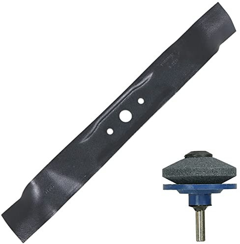 Spares2go Blade compatible with Mountfield S461 SP465 4820 S464 HP46R Lawnmower (46cm) + Sharpener Attachment