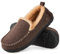 HomeTop Men's Classic Moccasin Slippers Comfy Fuzzy Warm Memory Foam Indoor House Shoes Coffee,9 UK