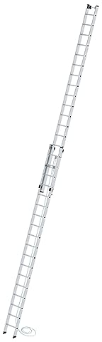 PROREGAL Sprossen-Seilzugleiter 2-teilig ohne Traverse 2x18 Sprossen | Leiter, Teleskopleiter, Trittleiter, Bockleiter, Sprossen-Doppelleiter