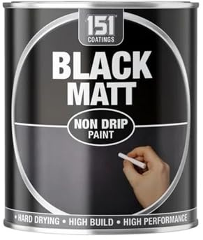 PEBBLE HUG Matt Black Non-Drip Paint, Easy-to-Apply, Fast-Drying, Ideal for DIY Projects, Home Interiors, Furniture, Perfect for Interior and Exterior Use, 300ml, (1 Pcs)