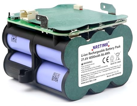 NASTIMA 21,6V 4000mAh Li-ion Akku, Li-ion Ersatzakku für Tineco Floor One S5 Pro 2, S5 Smart, S5 Steam Staubsauger