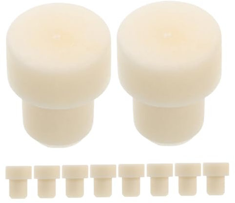 EPIGEIST 10 Pièces Bouchon en Polymère Bouton De Bouteille De Boisson Bouchon De Bouteille en Verre De Vin Capsuleuse De Bouteilles Économiseur De Bouteille Beige Caoutchouc