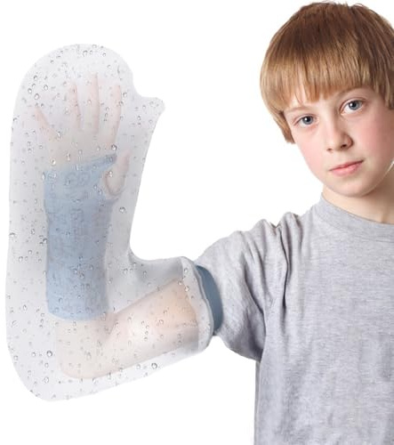 Waterproof Arm Cast Cover for Shower Wound Protector Bath Adult Watertight Cast Bag Showering for Surgery Bandage Broken Hand,Wrist,Finger, Elbow Reusable Durable (C-Long Arm-S)