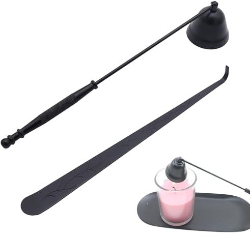 KASESSS 2 Pezzi Estintore per Candele in Acciaio Inox, Spegni Candela, Gancio per Estinzione Candela, Spegnicandele per Spegnere Lo Stoppino Acceso, Estintori per Candele Senza Fumo per Cucina Casa