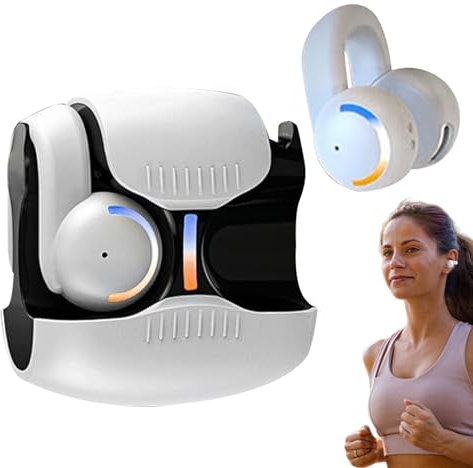 Ruwshuuk Cuffie con clip, auricolari a clip, senza fili, riduzione del rumore a conduzione ossea, per sport, doccia, ciclismo, nuoto, lavoro, corsa, attività all'aperto