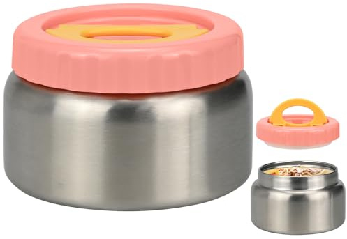 KOOOGEAR Récipient isotherme pour aliments - 250 ml/350 ml - En acier inoxydable - Portable - Anti-fuite - Pour enfants et adultes (rose, 250 ml)