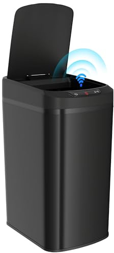 HOMCOM 12L Sensor Bin Compact Automatic Touchless Kitchen Bin Black