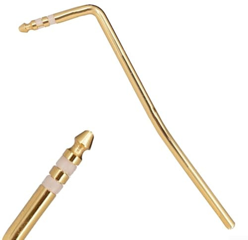 Bras de trémolo pour guitare électrique (6 mm à insertion directe) pour Whammy Bar – Levier en métal pivotant unique, pointe dorée/argentée/noire (doré)