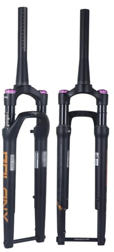 700C Landsvägscykel Framgaffel 60mm Slaglängd XC Skivbroms Luftfjädrad Gaffel 1-1/2'' Konisk Manuell Låsning 12 * 100mm Genomgående Axel Cykelgaffel