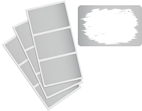 50 x silberne Rubbelaufkleber in 6x4cm - Rubbellose selber machen - Ideal für Adventskalender, Gutschein, Rubbellos, Goldenes Ticket, Rubbeletiketten, Rubbel Sticker, Geschenke, Weihnachten