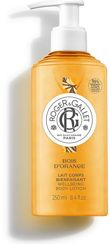Roger&Gallet - Lait Corps Bienfaisant Bois d'Orange - Lait Corps Hydratant Parfumé - Enrichi d'Essence Naturelle d'Orange et en Beurre de Karité - 96% d’ingrédients d’Origine Naturelle