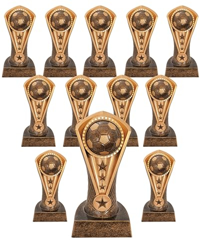 Express Medals 12 Pack of 6.5 Inch Tall Cobra Soccer Trophy Awards Boys Girls Mens Women Youth Team Trophies Awards case Prize Gift Tournament Event Winner Recognition CA191