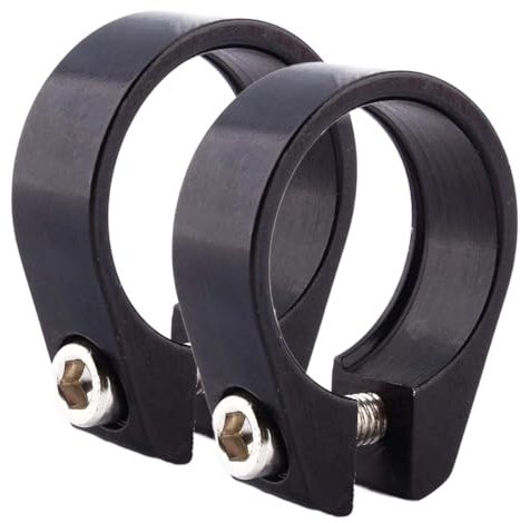UEAVOID Cierre de sillín Abrazadera para Tija de Sillín 2 unidades, Palanca de Liberación Rápida para Bici de Montaña Carretera MTB (31,8 mm) (Negro)