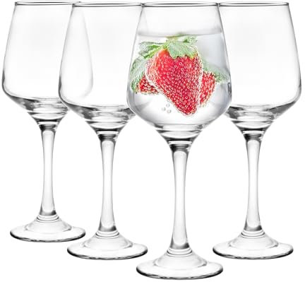 Glasmark KROSNO 1992 Weingläser Set Gläser 4 Stück 300 ml Weißweingläser Rotweingläser Wein Glas Wassergläser Coctail Dessert Spülmaschinenfest