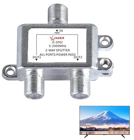 Signal Booster Diplexer Combiner - TV and Satellite Signal, High-Frequency Coax Combiner | 2-In-1 Coaxial Signal Splitter for Hdtv, Antennas, Receivers and More