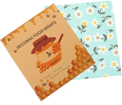 Homoyoyo 3pezzi Cera d Api Per Alimenti Da Cucina Biodegradabili e Riutilizzabili Per Mantenere La Freschezza Alternativa Naturale Alle Pellicole