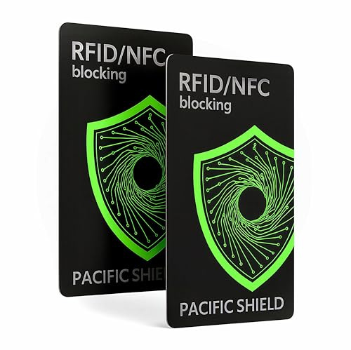 Pacific Shield RFID Blocking Card, 2 Pack, Contactless Wallet Protector