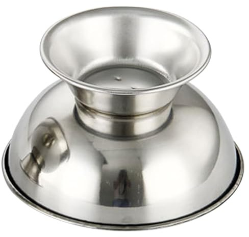 MAGICLULU Ciotola da Barba in Metallo 11Cm, Grande Tazza Riutilizzabile per Schiuma da Barba, Accessorio per Rasatura Uomo in Casa e Casa