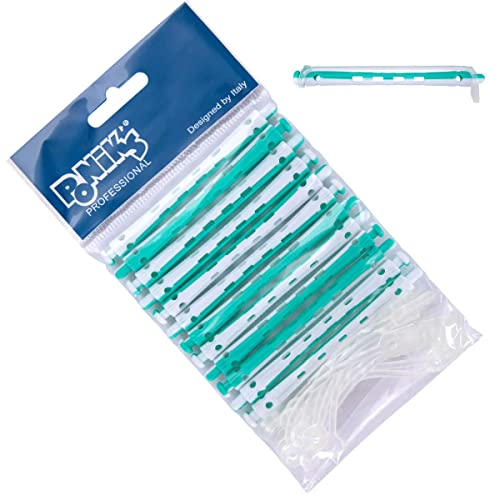 PONIK'S PROFESSIONAL - Bigodini permanenti, bigodini per set permanente, bigodini per capelli, 12 pezzi, bigodini permanenti 6 mm, piccolo bigodino ondulato freddo con linguette in gomma rotonda