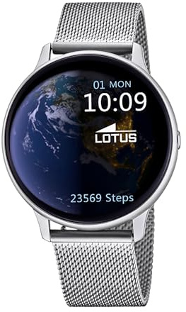 Lotus Unisex Smartwatch aus Edelstahl, in der Farbe Silber, Durchmesser: 42,6 mm, Wasserdichtigkeit: 1 ATM, 50014/A