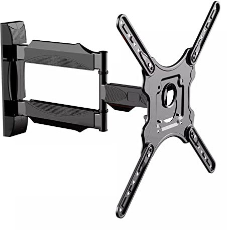 JUSHZ Supporto TV Parete Braccio TV Staffa TV Braccio Lungo Girevole Retrattile 32-55 Pollici Gestione dei Fili del Cablaggio Forte capacità Portante (32-55inches,Black)