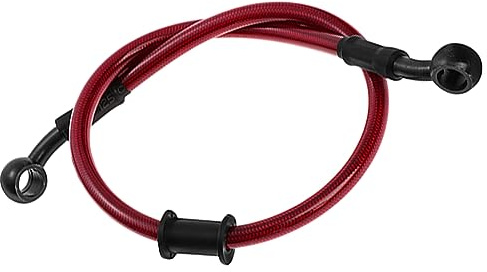 MOCNT 120cm Tubo Freno Moto Tubo Olio Frizione Freno Moto Acciaio Intrecciato Tubo Flessibile Freno Frizione Idraulico Rinforzato Tubi in Treccia Motocross Cavo Linea Guaina Rosso