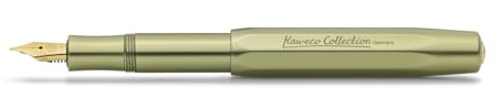 Kaweco COLLECTION Füllhalter Olivine I Exklusiver Füllfederhalter aus Aluminium für Tintenpatronen inklusive Retro Metallbox I Füller 12,7 cm in Grün I Federbreite: B (Breit)