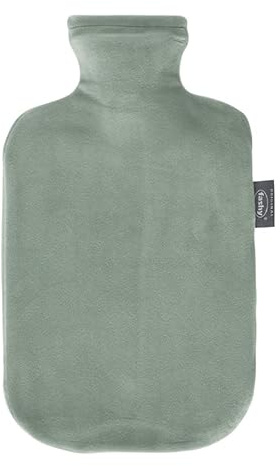 Fashy Borsa dell'acqua calda, 2,0 l, con rivestimento in ratina, colore: verde