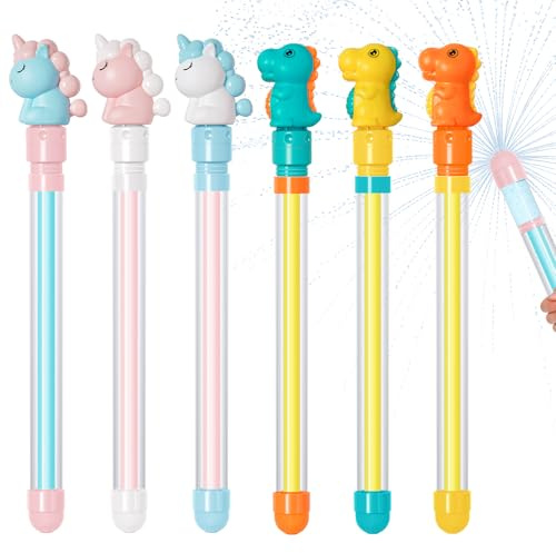 Dsmile 6 PCS Firework-Shaped Spray Water Gun for Kids,Cute Squirt Guns Summer Outdoor Water Toys for Swimming Pool Beach Summer Outdoor Water Party Games