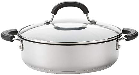 Circulon Total Stainless Steel Casserole Dish with Lid | Non Stick Pan for Even, Thorough Cooking | Stainless Steel Cookware Suitable for All Hob Types Including Induction - 24 cm (2.8 L)