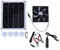 Oumefar Ventilateur d'extraction Solaire Portable, Panneau de for Charge, Panneau Solaire pour Camping Car Marine Bateau Chalet cabane Maison
