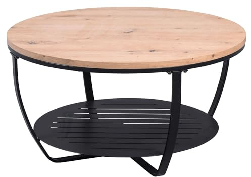 M2 Kollektion Couchtisch Palermo in schwarz, B/H/T = 80x43x80cm