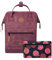 CABAIA - Sac à Dos Adventurer Delhi - Medium 18L - Déperlant - Compartiment Ordinateur Portable 13 - 2 Poches - Certifié Vegan - Sac Voyage, Affaires, École pour Homme et Femme - Rouge