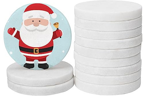 Hisredsun 20pcs white Round Painting Pebbles, 2 inches Smooth Pebbles for Painting Mandala and Kindness Rocks for Arts, Crafts, 5 cm Diameter