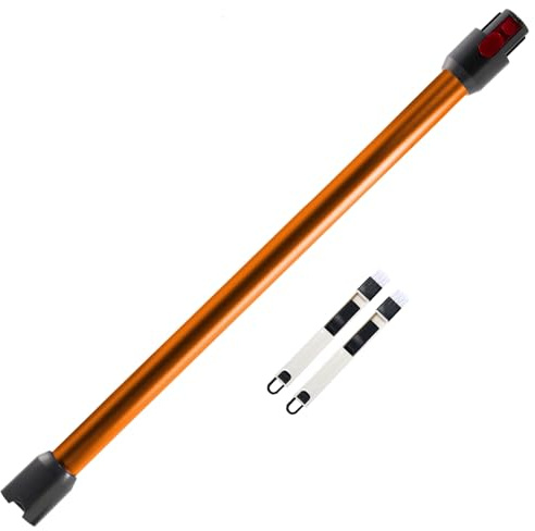 Tube Télescopique pour Dyson, Tube d'extension Rigide Compatible avec Dyson V7 V8 V10 V11 V15, Tube d'aspiration à Connexion Rapide pour Aspirateur Dyson avec Deux 2 en 1 Brosses, Orange