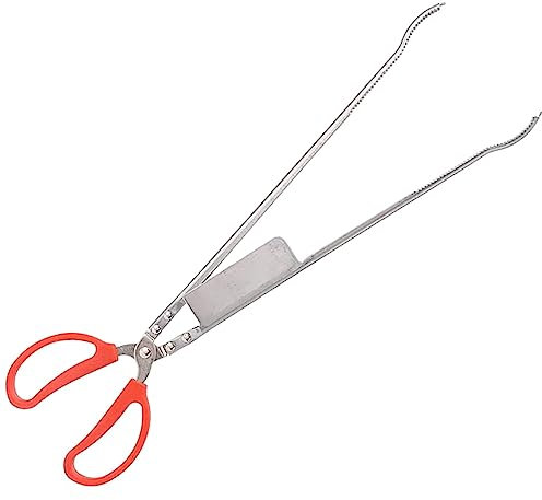 DECHOUS Stainless Steel Anti-Slip Crab Clip and Multi-Function EEL Tong Bent Head Fish Catching Tool Portable Household Seafood Clamp for Outdoor Fishing