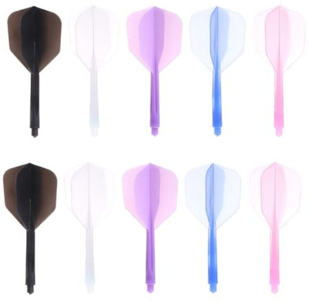VIVIIHOO 10pcs Dartschaft mit festen Flights, Flights - Dart Flights mit Schaft, Darts Flights, Darts Flights, Dartpfeile Zubehör 2BA