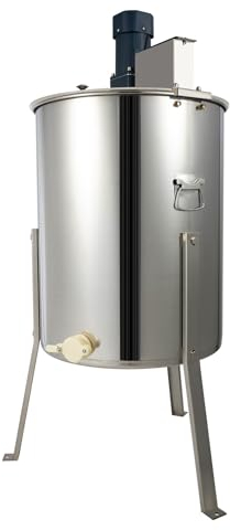 Honigschleuder Elektrisch mit Transparente Deckel, 140W Tangentialschleuder Edelstahl, 4 Rähmchen Honigextractor Ø485 mm, 270U/min Elektro Honigschleuder, Imkerei und Bienenzüchter Zubehör