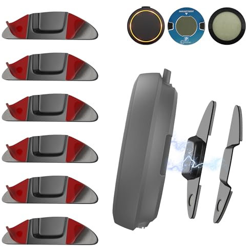NEWZEROL 6 Stück Ersatz Metallplättchen Set Kompatibel für OOONO 2 / OOONO P-disc No 3/ OOONO Park NO2 / NO1, Stabiler, Fällt Nicht leicht ab,Doppelkleber für Elektronische Parkscheibe