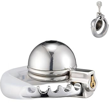 Cage de Chasteté en Métal Les Anneaux de La Cage à Pénis est Réglable en 7 Tailles (Diamètre : 42 mm ~ 62.5 mm) Chastity Cage pour Les Jouets Sexuels Masculins pour L'attachement du Pénis (Lid)