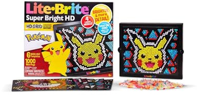 Basic Fun Lite-Brite Pokémon - Planche à Dessin Lumineuse LED avec Couleurs - Jouet Lumineux pour Enfants