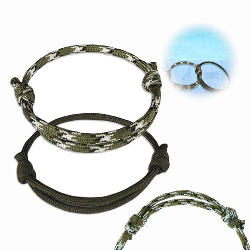 Jormftte 2 Stück Surfer-Armband Set, Segeltau, Nautische Freundschaft Partner, Maritimes Armband, Verstellbares Paracord für Segler, Surfer und Outdoor-Liebhaber