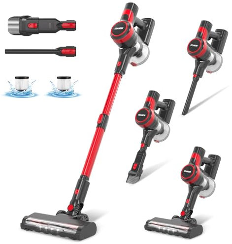 Stanew 4 in 1 Cordless Bagless Vacuum Cleaner, 150W Lightweight Handheld Vacuum, 22.2V Rechargeable Vacuum Cleaner, 40-Minute Runtime, 800ml Capacity, For Carpet, Pet Hair, Car.